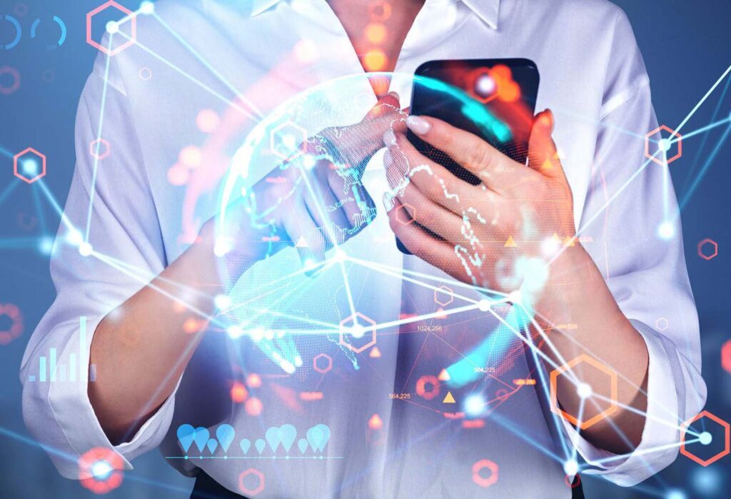 Businesswoman-Working-With-Smartphone